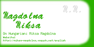magdolna miksa business card